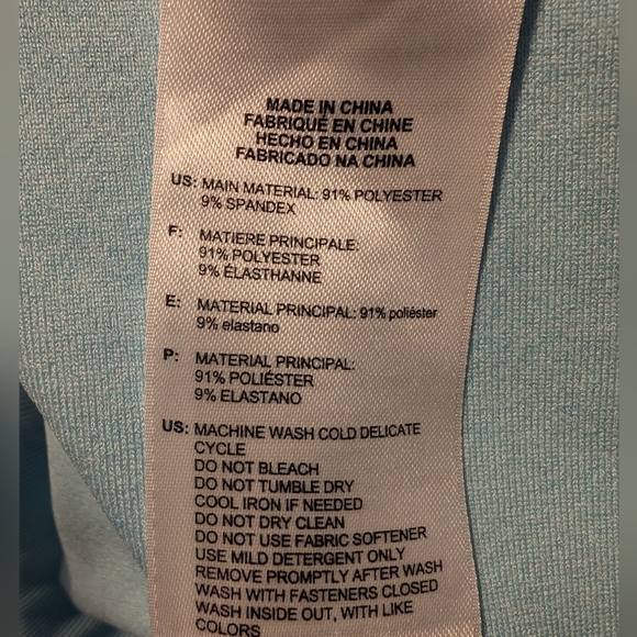 ADIDAS Golf Men’s Quarter Zip Powder Blue Pullover Size Large - Picture 9 of 10